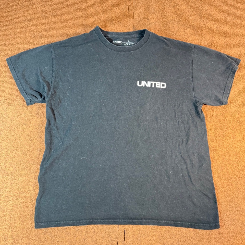 United North America Tour 2022 Graphic T-Shirt Mens Large Black Short Sleeve L